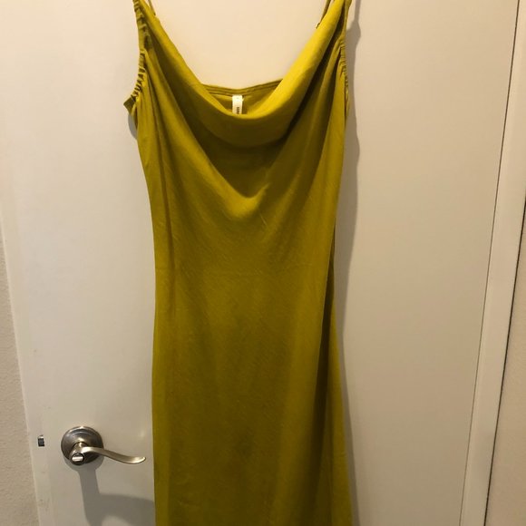 Shop Starlow Green Midi Slip Dress Size Medium - Picture 4 of 6